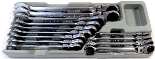 Набор ключей комбинированных трещоточных с шарниром, 13 пр.  ...Forsage F-T51310F