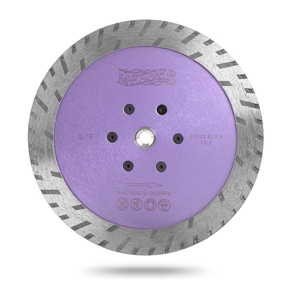 Алмазный диск для резки и шлифовки гранита G/F, сухой, 125D-2.5T-7.5W-22.23-4P  ...MESSER 01-41-125