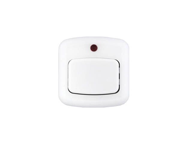 Выключатель 1 клав. для быт. электр. звонков со световой индикацией (открытый, 1А) белый  ...BYLECTRICA А11-893