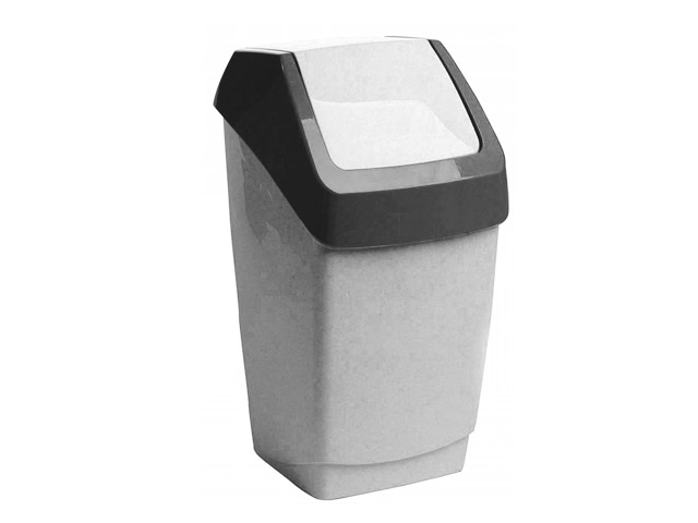 Контейнер для мусора ХАПС 15л, мраморный  IDEA М2471