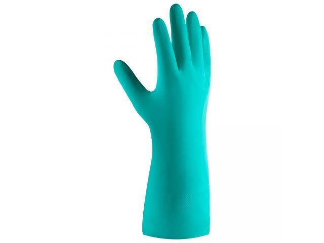 Перчатки К80 Щ50 нитриловые защитные промышленные, р-р 7/S, зеленые (Защитные промышленные перчатки ...JETA SAFETY JN711-07-S
