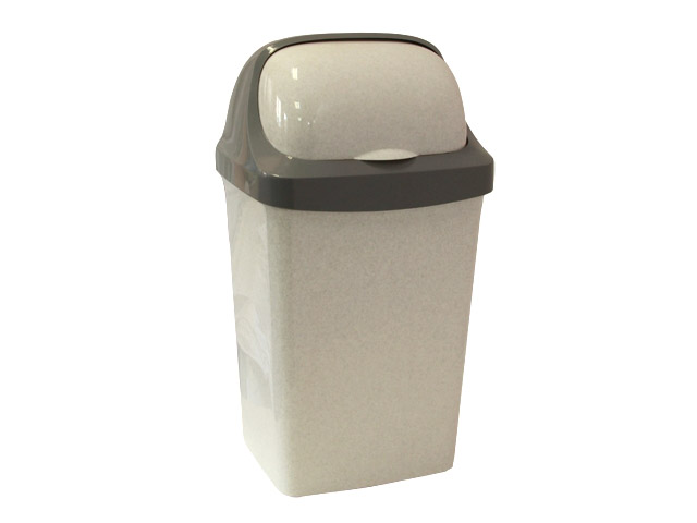 Контейнер для мусора РОЛЛ ТОП 9л, мраморный  IDEA М2465