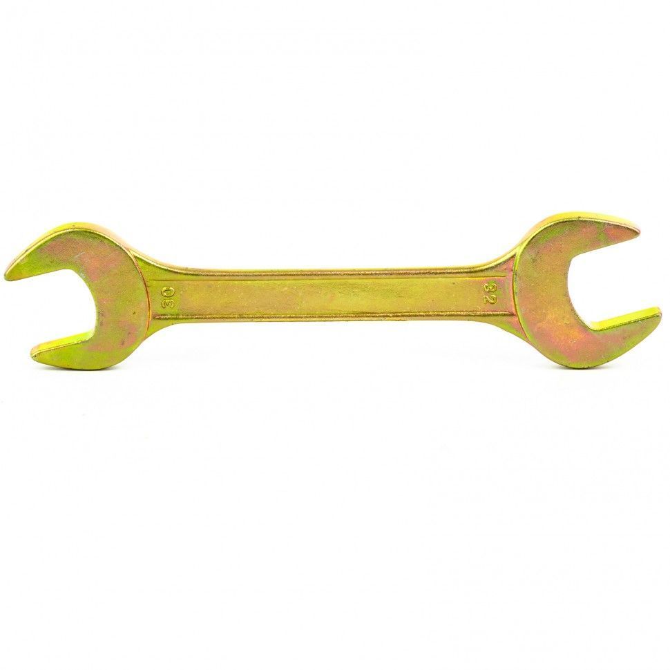 Ключ рожковый, 30 х 32 mm, желтый цинк  Сибртех 14315