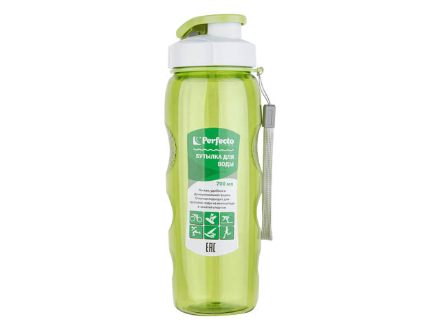 Бутылка для воды, 700 мл, зеленая (спорт, развлечение, ЗОЖ)  ...PERFECTO LINEA 34-702250