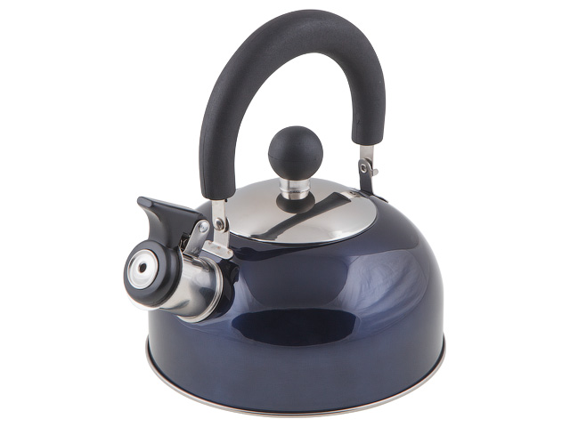 Чайник со свистком, нержавеющая сталь, 1.2 л, серия Holiday, синий металлик  ...PERFECTO LINEA 52-012016