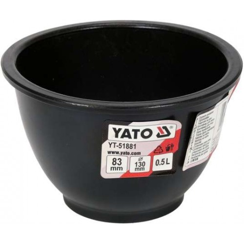 Емкость резиновая для замешивания гипса d130mm, высота 83mm, 0.5л.  ...YATO YT-51881