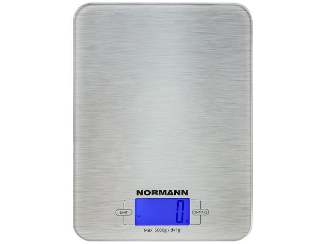 Весы кухонные (5 кг, стекло 3 mm, дисплей 45х23 mm с подсветкой)  ...NORMANN ASK-266
