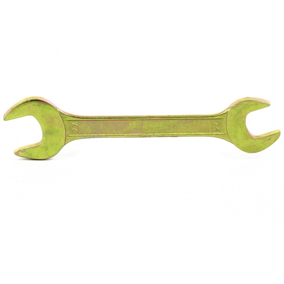 Ключ рожковый, 24 х 27 mm, желтый цинк  Сибртех 14314