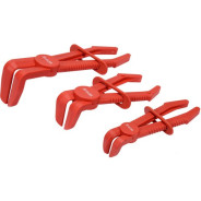 Зажимы пластмассовые с фиксатором изогнутые (набор 3пр)  ...YATO YT-08403