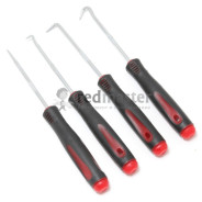 Набор крючков для демонтажа сальников с прорезиненными рукоятками, 4пр.  ...Forsage F-904U4