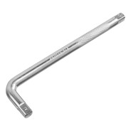 Вороток Г-образный, 250*50 мм, квадрат 1/2", CrV, матовый хром  ...DENZEL 14063