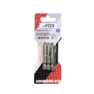 Биты крестообразные PH1+PH2+PH3х50мм 1/4" S2 (3шт)   H-D HD-77879