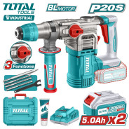 Перфоратор аккумуляторный, 20В, 2АКБ 5,0 А/ч, 930 об.мин , 4.5 Дж,   ...TOTAL TRHLI202885