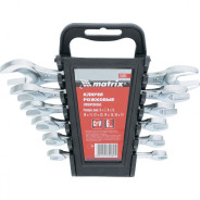 Набор ключей рожковых, 6 х 17 mm, 6 шт., CrV, хромированные  Matrix 15231