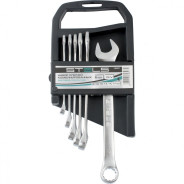 Набор ключей комбинированных, 8 - 17 mm, 6 шт., CrV, матовый хром  ...Stels 15427