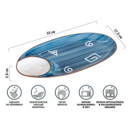 Блюдо керамическое, 33х17.5х2.8 см, серия MARINE  PERFECTO LINEA 17-103302