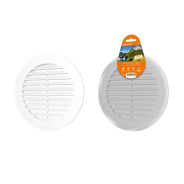 Решетка круглая с москитной сеткой, белая, с фланцем d150, внеш. D200  ...TDM SQ1807-0094