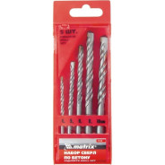 Набор сверл по бетону, 4 - 5 - 6 - 8 - 10мм, пластиковый кейс  Matrix 70730