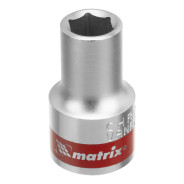 Головка торцевая, 10 mm, 6-гранная, CrV, под квадрат 1/2", хромированная  ...Matrix 13110