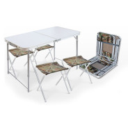Набор складной стол влагостойкий и 4 стула  NIKA ССТ-К2