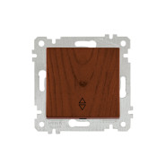 Выключатель проходной одноклавишный скрытой установки, орех, 10A, RITA,  ...MUTLUSAN 2200 403 0157