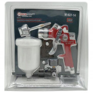 Краскораспылитель с регулятором давления и дополнительной дюзой, 1.4 мм, бак 600мл,   ...FORCEKRAFT FK-W-827-14