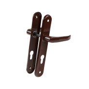 Ручка дверная LENOX 72WB на длинной планке. Коричневая  GAMAR 1148525392572