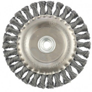 Щетка для УШМ, 150 мм, М14, Плоская, крученая проволока 0.5 мм  ...Matrix 74641