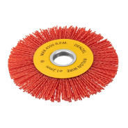 Щетка для УШМ, 125 мм, Плоская, нейлоновая щетина, посадка 22,2 мм  ...DENZEL 74461