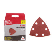 Шлифлист 80mm дельта Р240 для дерева 6 отв. 5шт.  WORTEX SMS24080G2019
