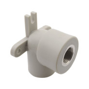 Колено ПП комб. с креплен. вн. 20х1/2", сер.  FV Plast AA219020012