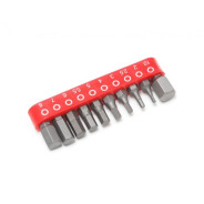 Набор бит HEX 10пр. 1/4''(Н2, 2.5, 3, 4, 5, 5.5, 6, 7, 8, 10 - 25мм),в блистере  ...Forsage F-21021