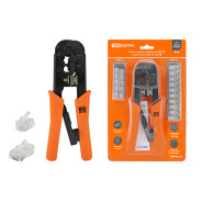 Набор: клещи обжимные KO-9E (RJ-11/45), наконечники RJ-11(10 шт), RJ-45(10 шт)  ...TDM SQ1001-0207