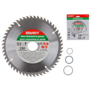 Диск пильный 190х30/20/16 мм. 52 зуб. по дереву (твердоспл. зуб)  ...ВОЛАТ 88130-52