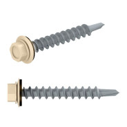 Саморез кровельный 5.5х25 mm цинк, шайба с прокл., PT3, RAL 1015 (250 шт в карт. уп.) (по металлу, ц...STARFIX 1601999