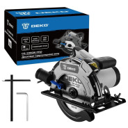 Пила циркулярная,220 В, 2000 Вт, диск 190x20 мм, 5000 об/мин, пропил (90/45 град.) 65/43 мм,  DEKO C...Deko 084-1152