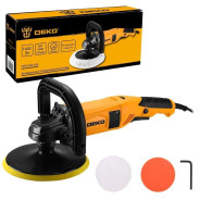 Полировальная машина, 220-240В, 1400 Вт, 600-3000об/мин, диам.диска 180 мм, DEKO DKP1400-180...Deko 083-1049