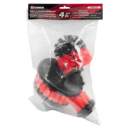 Набор сменных щеток для уборки/химчистки под шуруповерт 4пр: кругл.90х75мм;плоск.50х25мм,100х25мм, 1...FORCEKRAFT FK-CBK-03