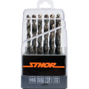 Свёрла по металлу 1.0-10.0mm (набор 19пр.)  STHOR 21999
