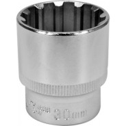 Головка торцевая spline 1/2" 6гр. 30mm L42mm CrV на держателе  YATO YT-14838