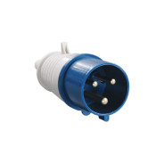 Вилка силовая 32А 220В 3 pin 2P+PE IP44 IEK,  ЭС 33963