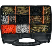 Шурупы с набором пластмассовых дюбелей (набор 770шт)  VOREL 24111