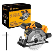 Пила циркулярная аккумуляторная,диск 165x20 мм, 4500 об/мин, пропил (90/45 град.),   20В,БЕЗ АКБ,   ...Deko 084-1154
