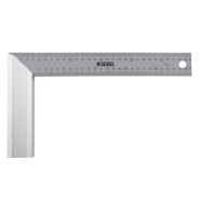 Угольник стальной, нержавеющая сталь, градуировка, алюминиевое основание, 300 мм  ...DENZEL 32397