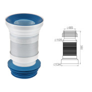 Удлинитель гибкий для унитаза, армированный 350 mm  AV Engineering AVE129350