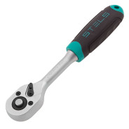 Ключ-трещотка 1/4", 72 зуба, с быстрым сбросом, CrV  Stels 14025