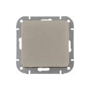 Выключатель 1 клав. проходной (скрытый) песочный, Astrum  BYLECTRICA С6 10-3561 песочн