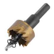Коронка по металлу HSS, 25 мм, нитридтитановое покрытиеDENZEL 724104