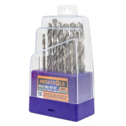 Сверла по металлу, набор 19пр. (1-10мм)  MEGATOOLS MT-41604