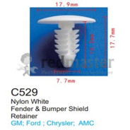 Клипса для крепления внутренней обшивки а/м Крайслер пластиковая (100шт/уп.)  ...Forsage C0529(Chrysler)